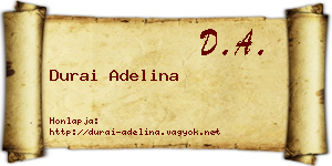 Durai Adelina névjegykártya